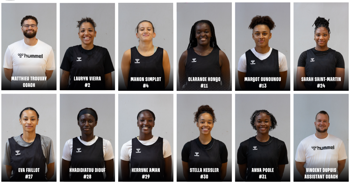 Photo officielle équipe Les Pétillantes Reims saison 2025-2026 partenaire de CMMA Assurance