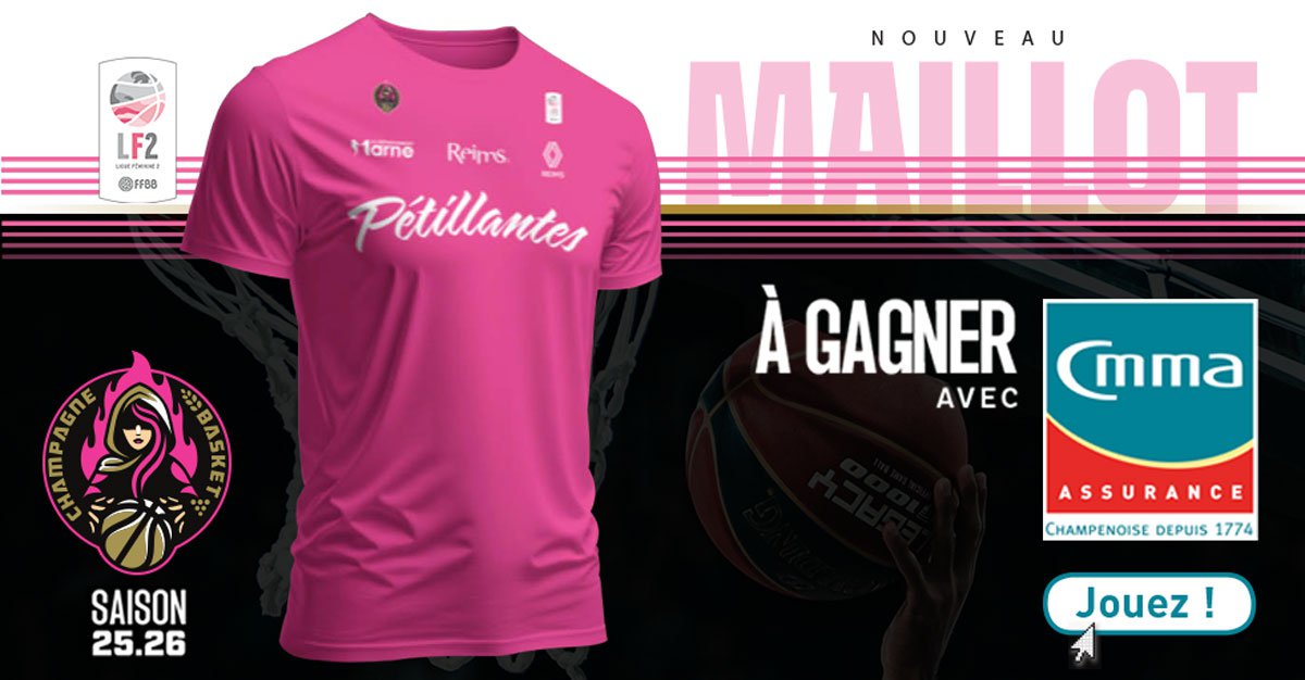 Gagnez le maillot des Pétillantes Reims avec CMMA Assurance saison 2025-2026